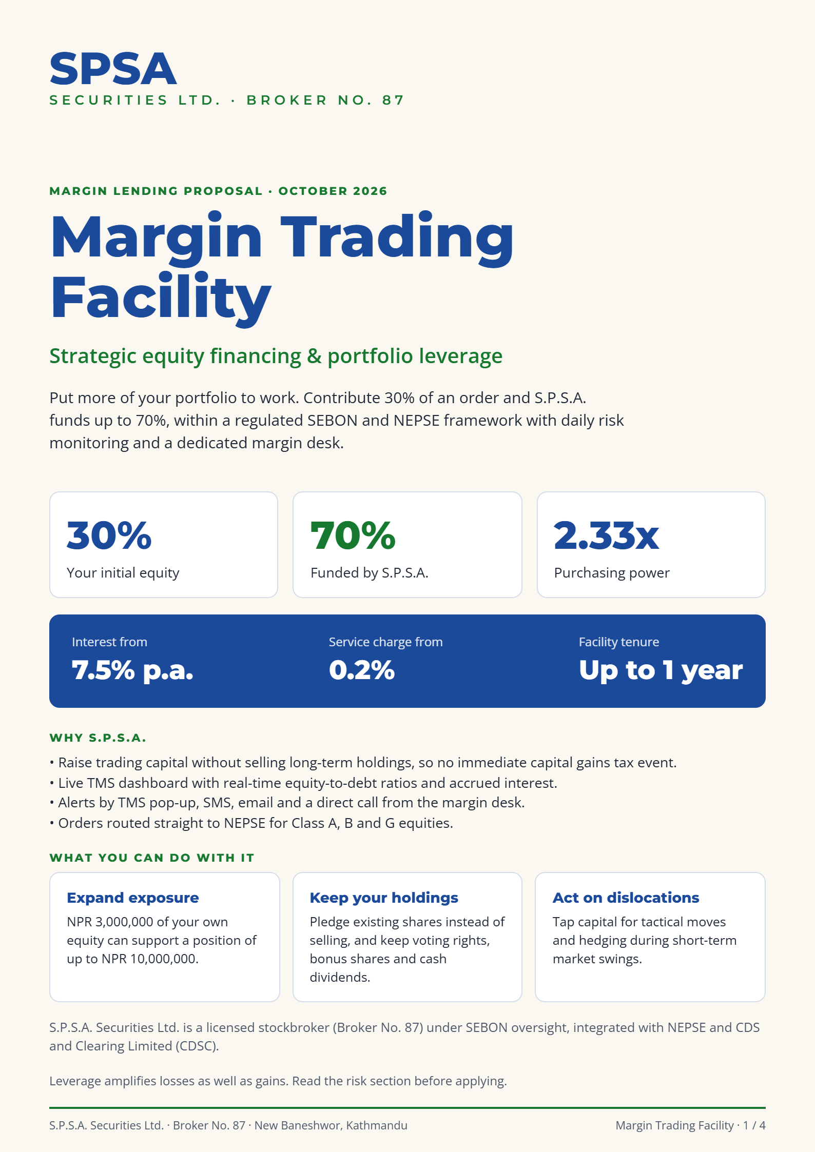 Margin Lending Facility Flyer_Oct 2026